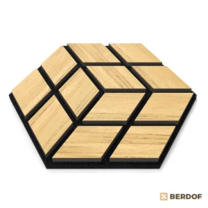Akustický panel hexagon - Dub světlý