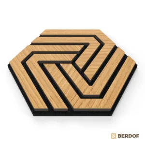 Akustický panel hexagon - Dub karamelový
